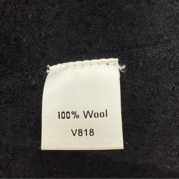 Appleseeds Boiled Wool Shirt Jacket Black Size XL Chunky Button Front Pockets - Picture 6 of 15